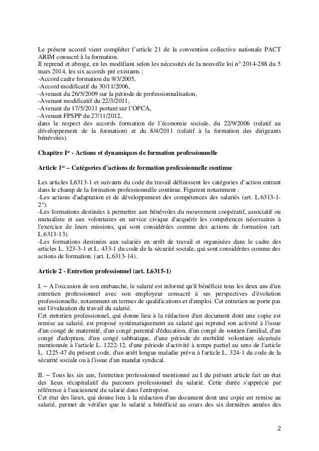 Article 3 Commission paritaire Convention collective Habitat : personnels PACT