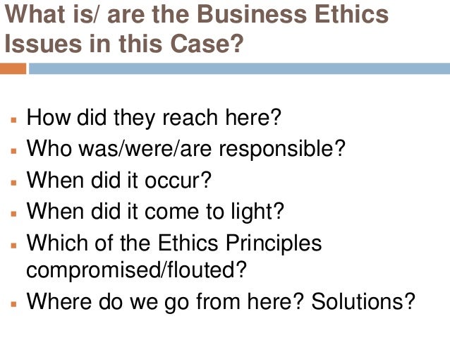 Accounting ethics case study examples