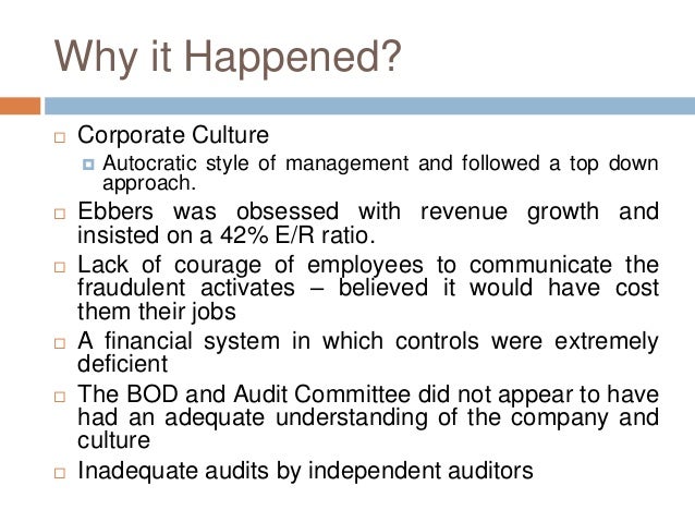 The Accounting Fraud At Worldcom