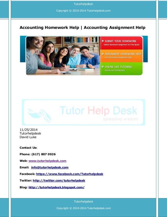 ACCOUNTING HOMEWORK HELP: Accounting Homework