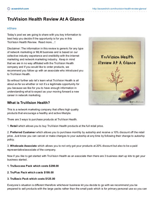 TruVision Health Review At A Glance TruVision Health Review At A Glance