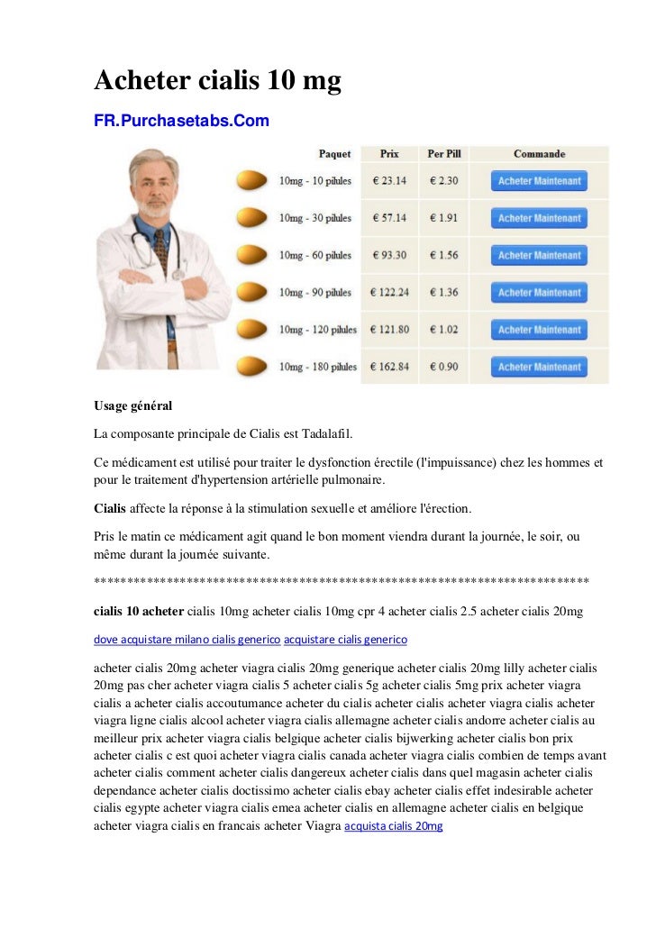 Acheter cialis
