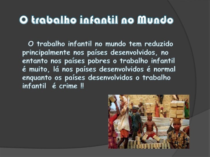 Artigo trabalho infantil