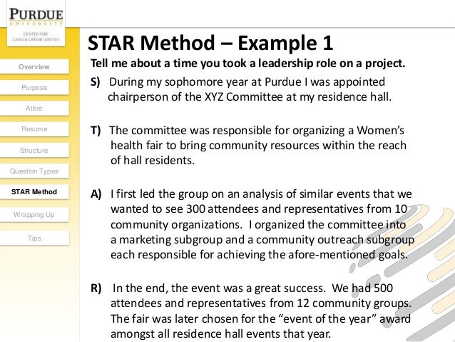 star interview approach