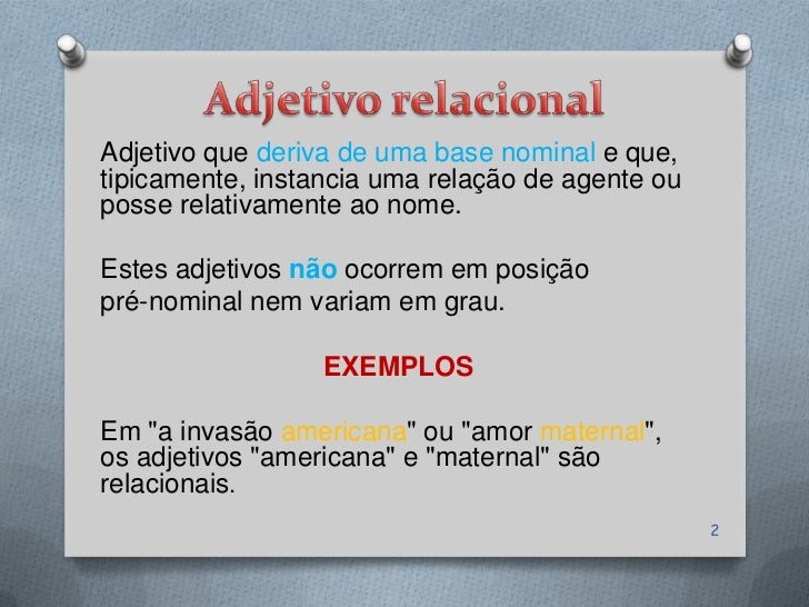 A classe dos adjetivos