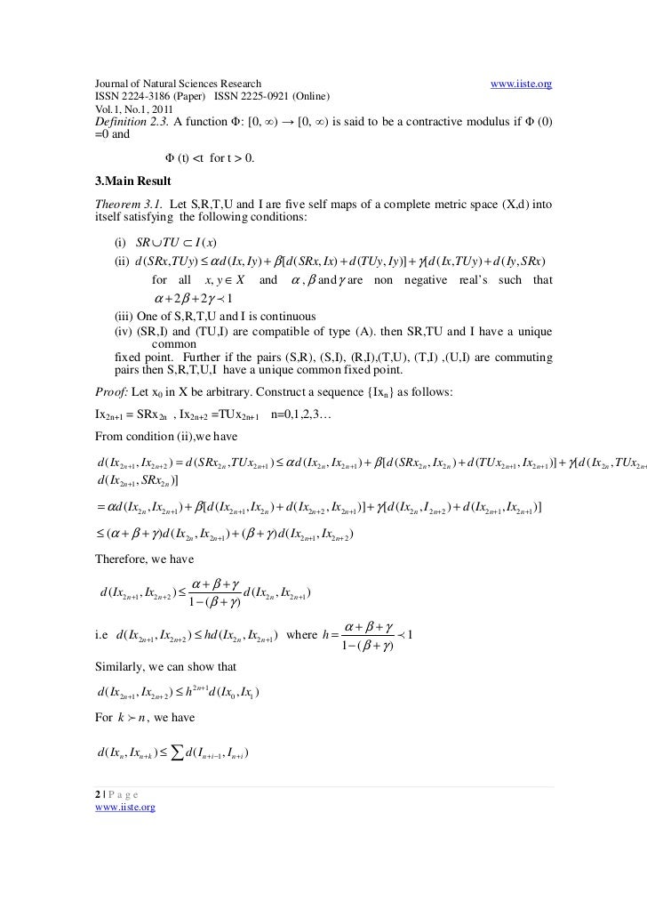 A Common Fixed Point Theorem For Compatible Mapping A Common Fixed Point Theorem For Compatible Mapping