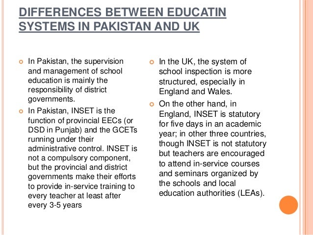 Educational environment pakistan essay