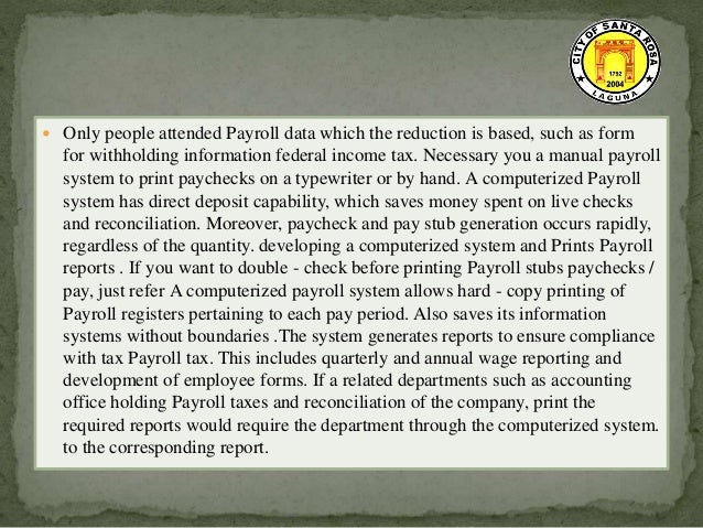 Chapter 1 thesis of payroll system