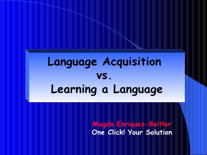 second language acquisition thesis