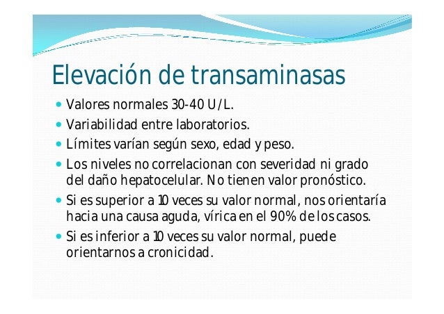 Actitud ante una elevación de transaminasas Actitud ante una elevación de transaminasas