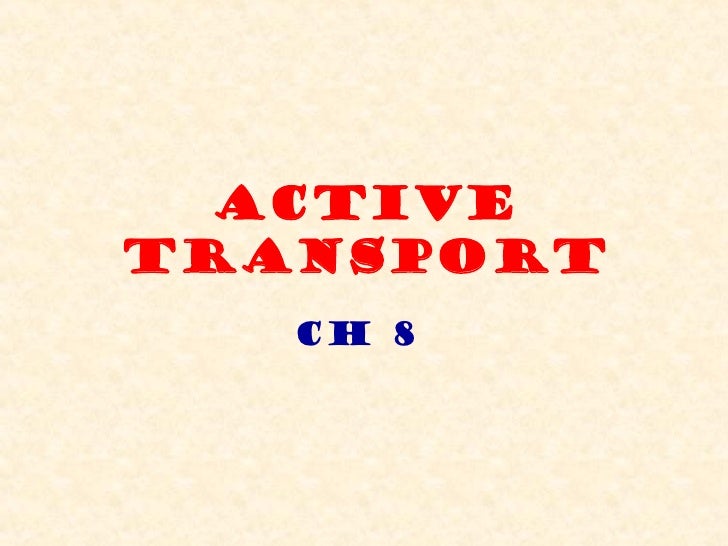 Active Transpor...