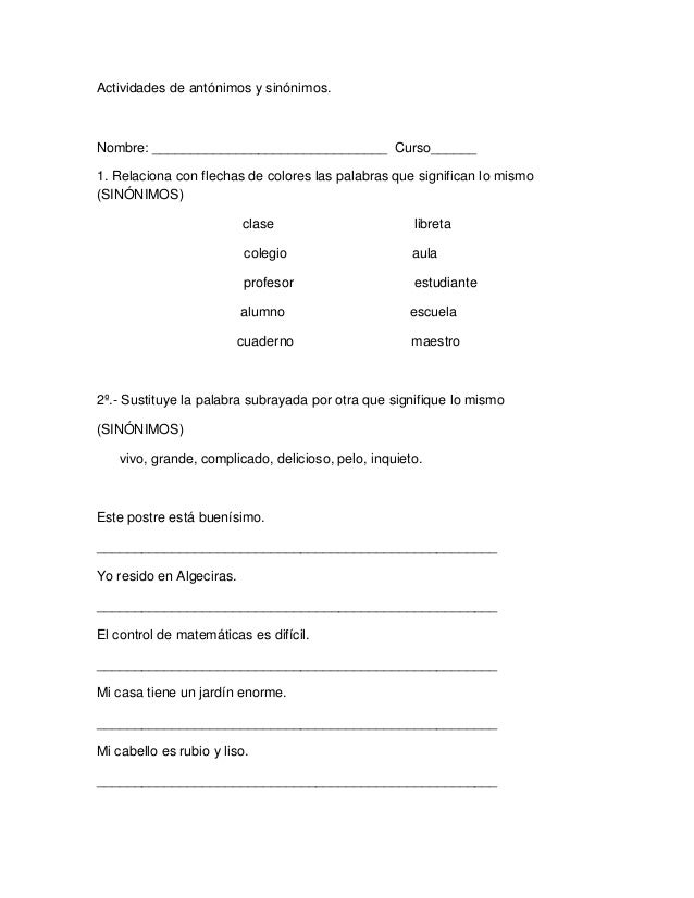 Resultado de imagen para imagenes de ACTIVIDADES DE ANTONIMOS