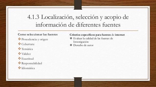 Localización Selección Y Acopio De Información De Diferentes Fuentes