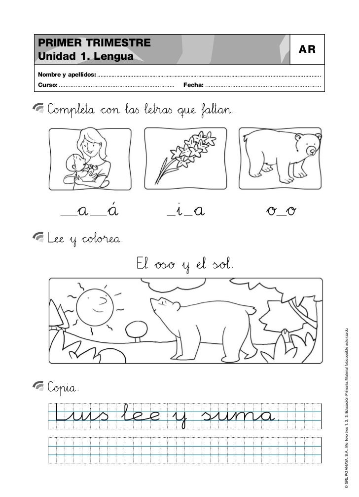 EJERCICIO LENGUA ejercicio lengua: