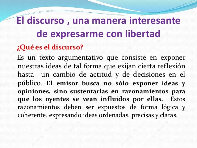 DIAPOSITIVAS SOBRE EL DISCURSO