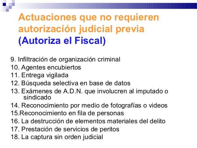 Actuaciones Que Requieren Autorización Judicial Previa Para Su Realización