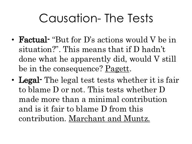 what is meant by factual causation