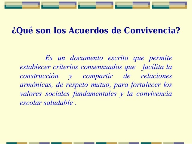 Acuerdos de convivencia