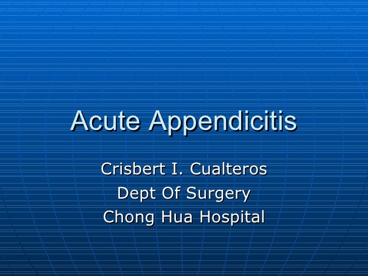 Acute Appendicitis