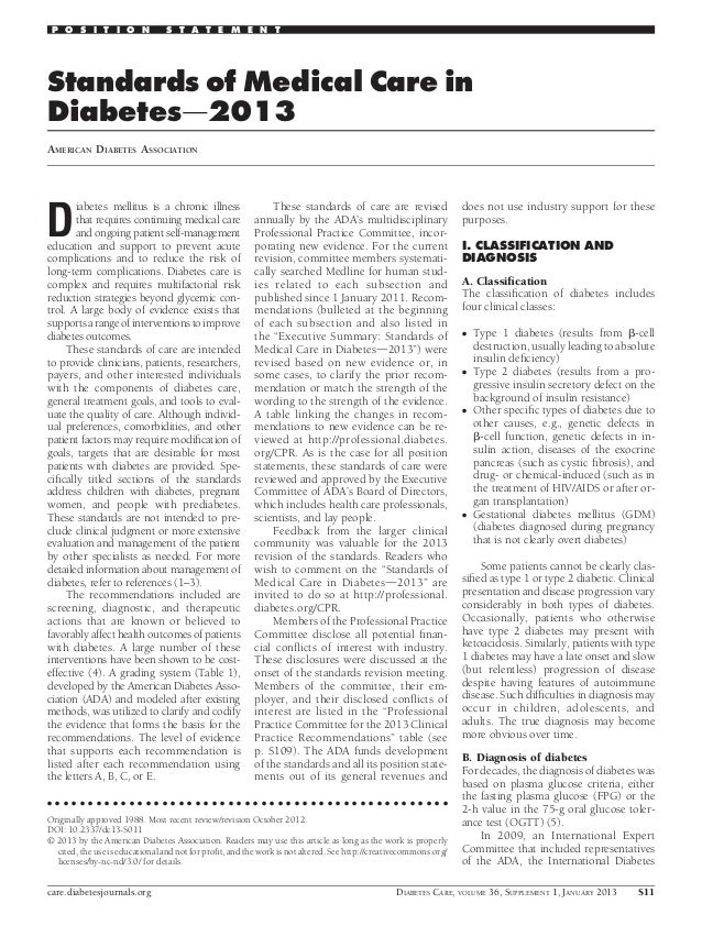 Guia ADA Diabetes Mellitus 2013 Guia ADA Diabetes Mellitus 2013