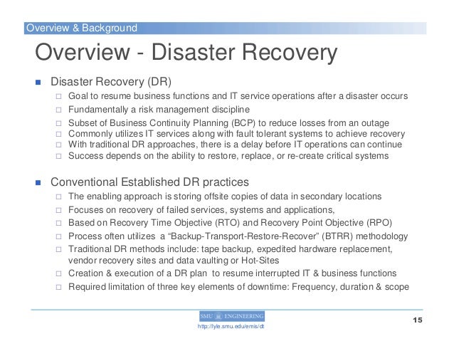 Research Paper - Disaster Backup/Disaster Recovery help with dissertation