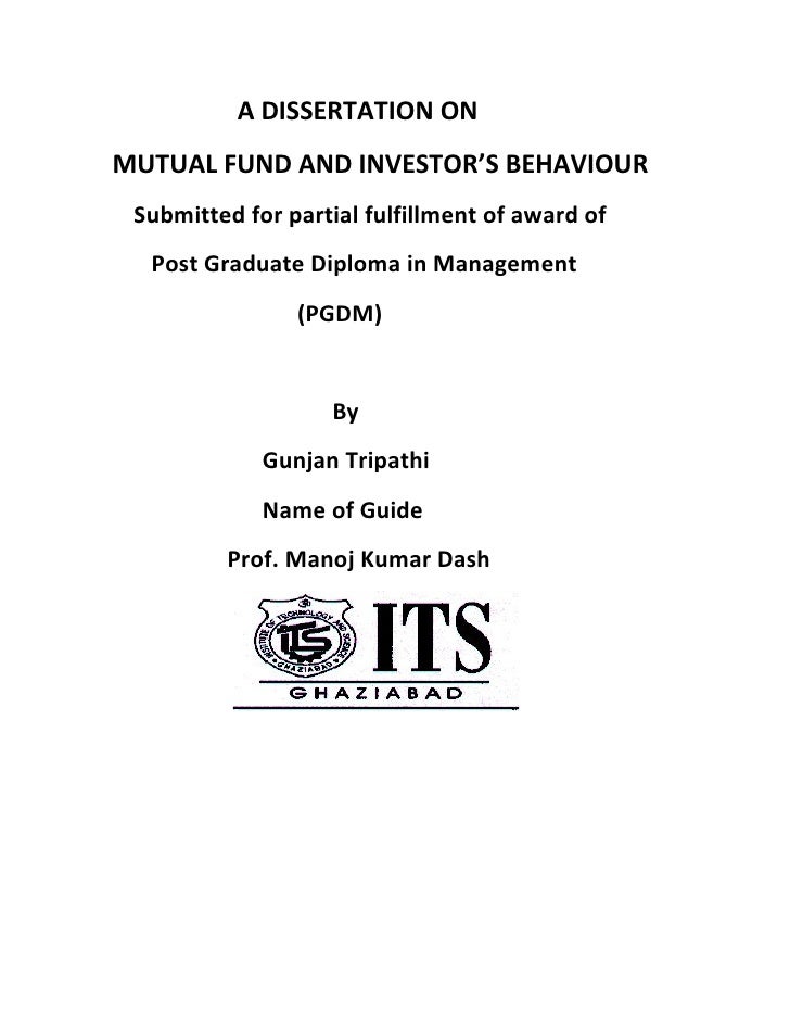 Project Report On Mutual Fund Free