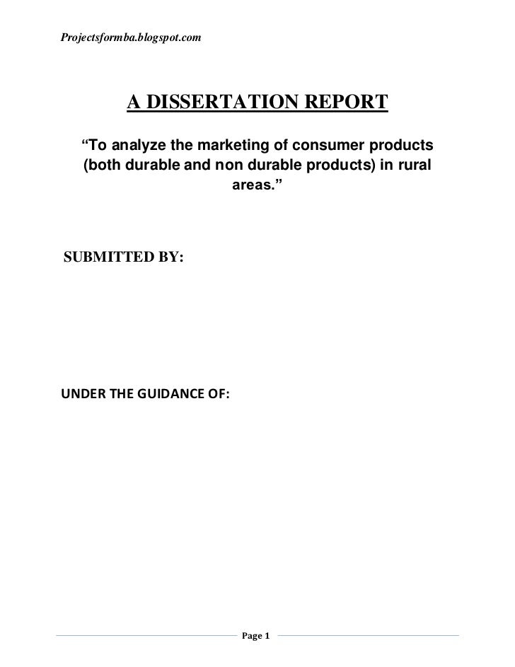 MBA BBA Projects Topics - MBA Project Reports