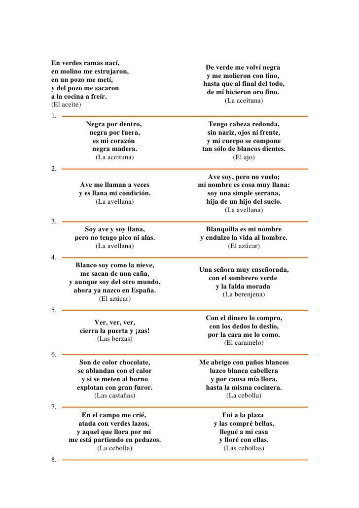 Adivinanza de alimentos y animales Adivinanza de alimentos y animales
