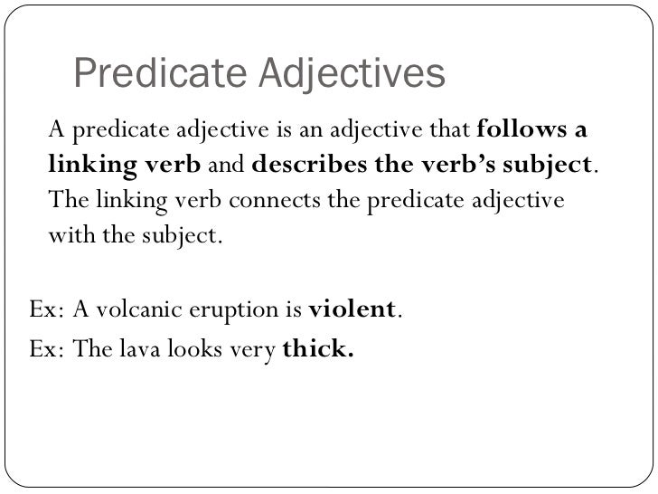 Adjective notes