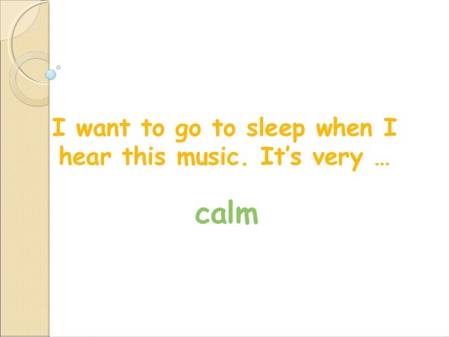 Adjectives Describing Music