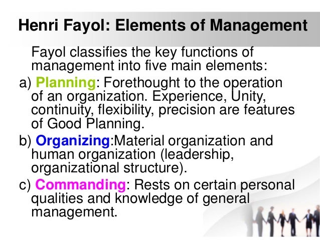 henri fayol 5 functions of managerial jobs Henri fayol, the father of the school of systematic management, was motivated to create a theoretical important were the five functions of management that focused on the key relationships between personnel and its management. henri fayol 5 functions of managerial jobs Henri fayol, the father of the school of systematic management, was motivated to create a theoretical important were the five functions of management that focused on the key relationships between personnel and its management.