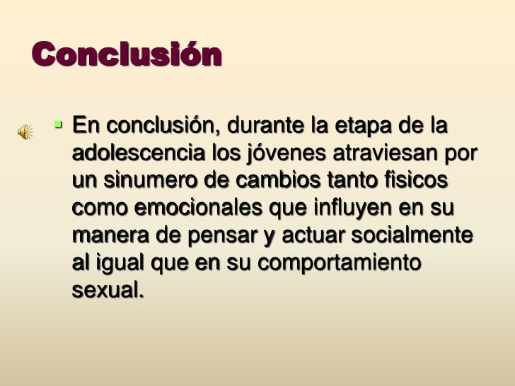 Adolescencia y sexualidad