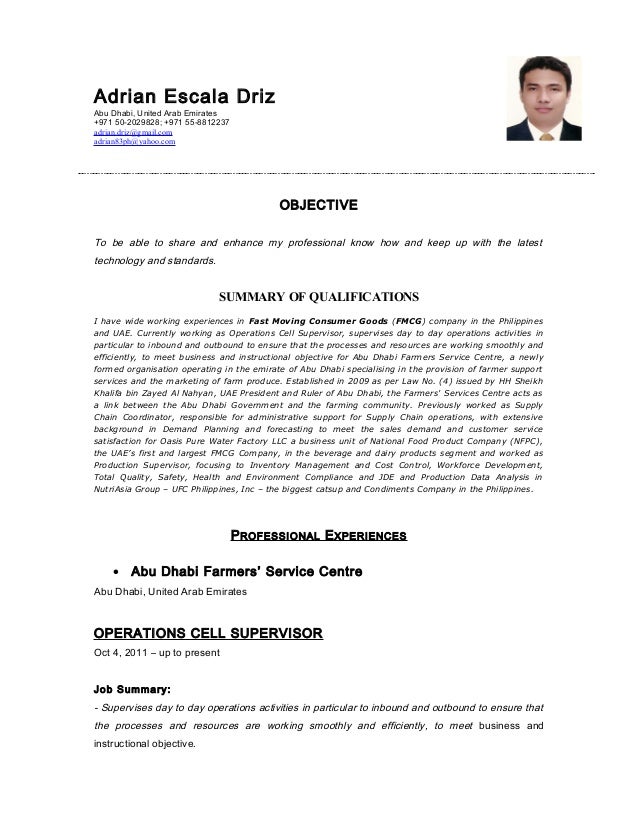 detailed resume sample