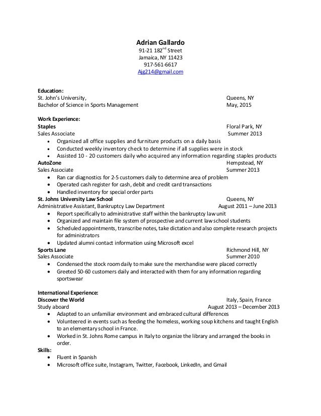 updating a resumes