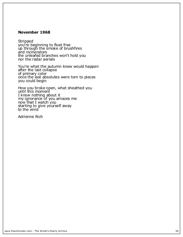 adrienne rich pieces of me adrienne rich pieces of me