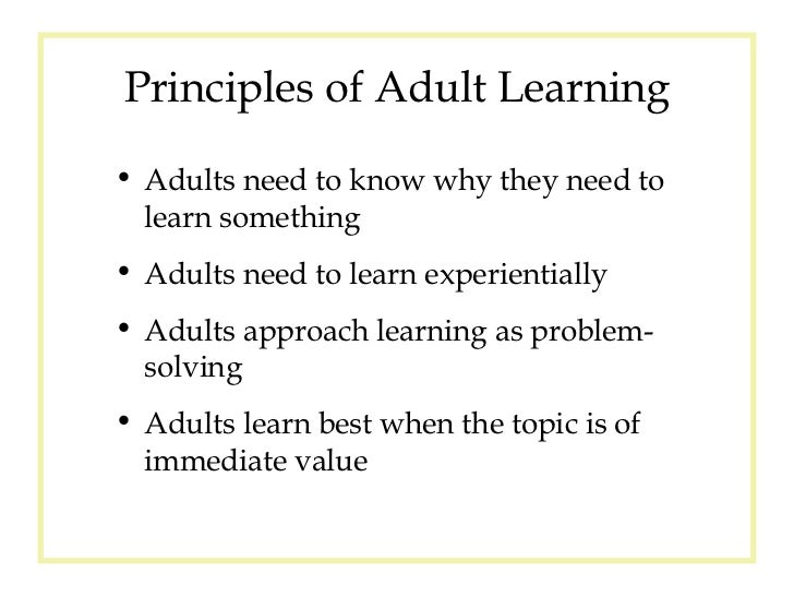 7 principles of adult learning 7 principles of adult learning