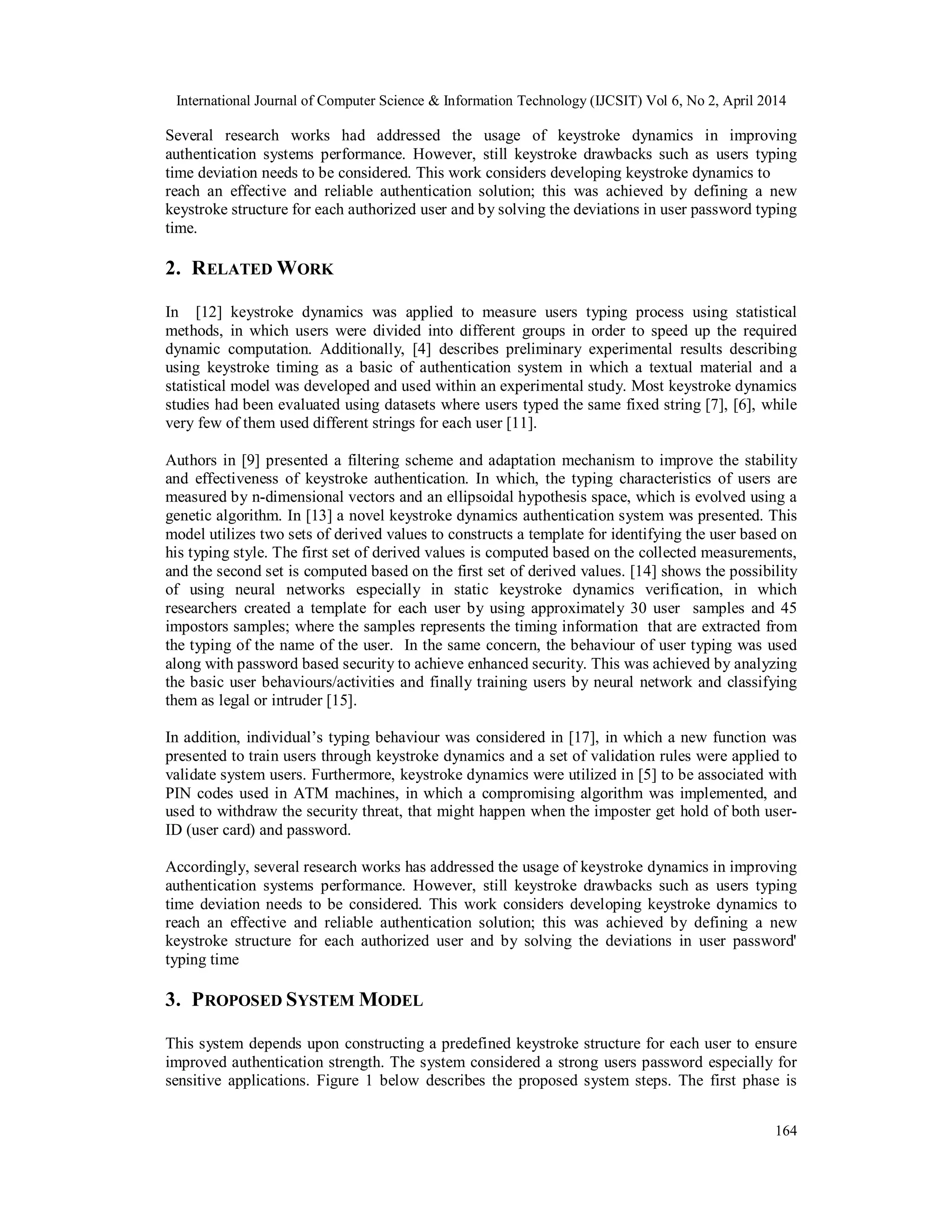 Advanced Authentication Scheme Using A Predefined Keystroke Structure PDF