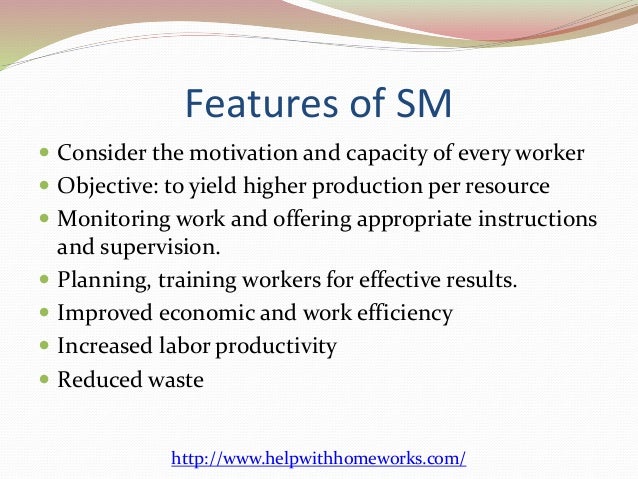 Essay scientific management today