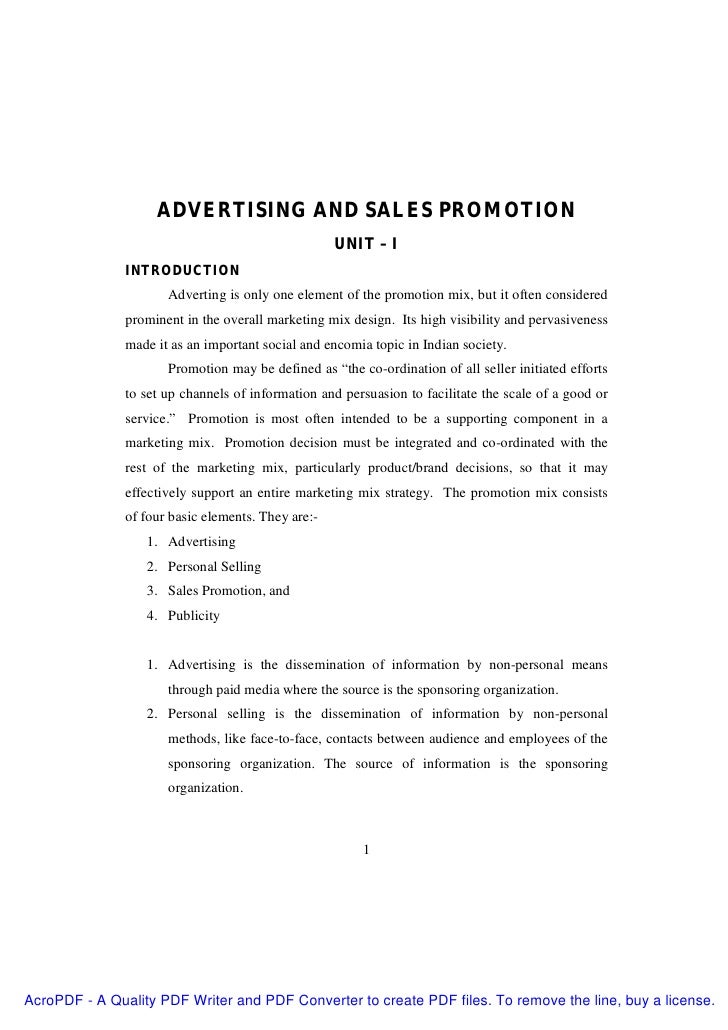 essay on advertising and sales promotion essay on advertising and sales promotion