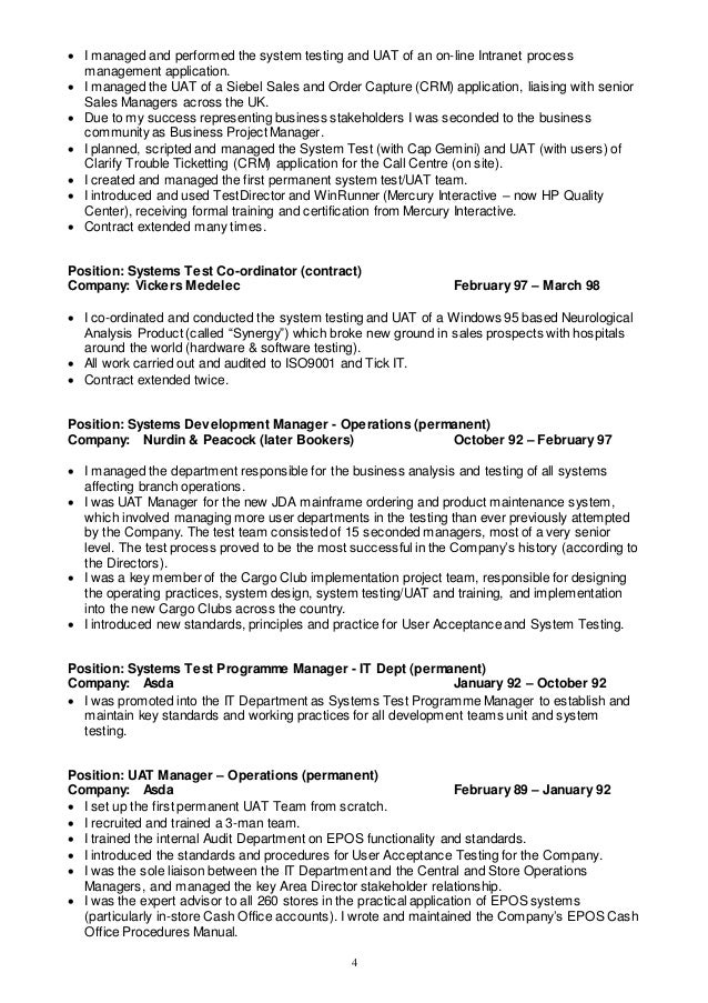 test manager resume format uat tester resume sle resume ideas test manager resume format uat tester resume sle resume ideas