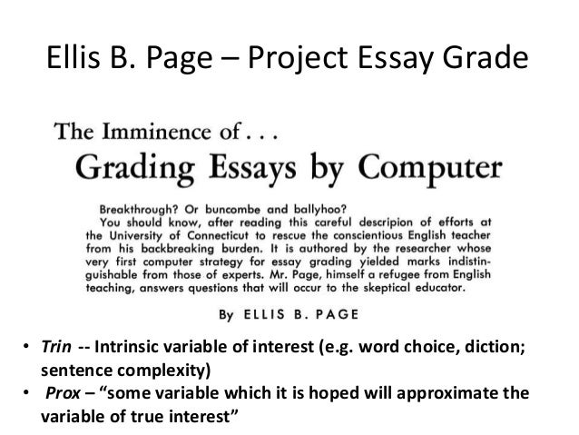 Automatic essay grader