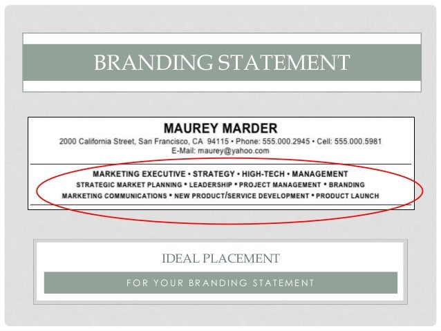 resume branding statement examples depositfoundations ml resume branding statement examples