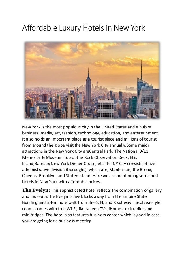 Luxury hotel deals new york city