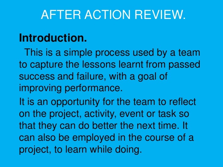 after action review after review after action review after review