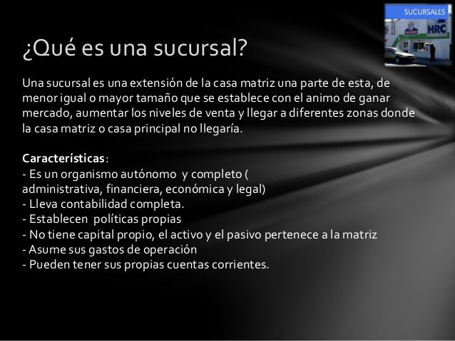 Agencias y sucursales