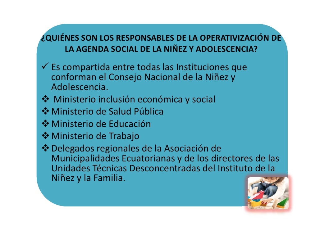 Agenda Social De La NiñEz Y La Adolescencia Agenda Social De La NiñEz Y La Adolescencia