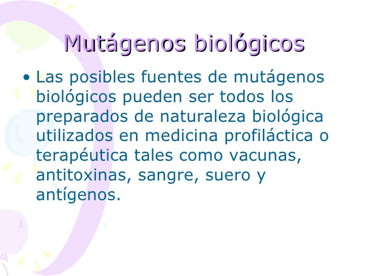 Agentes mutágenos