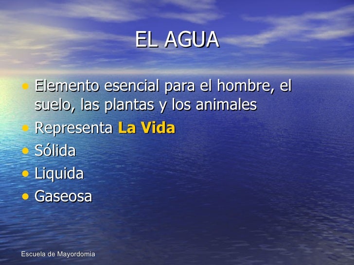 IMPORTANCIA DEL AGUA importancia del agua: