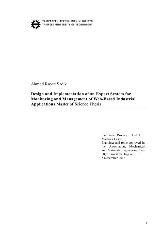 Master Thesis Expertise