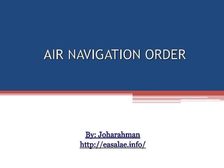 Air navigation order